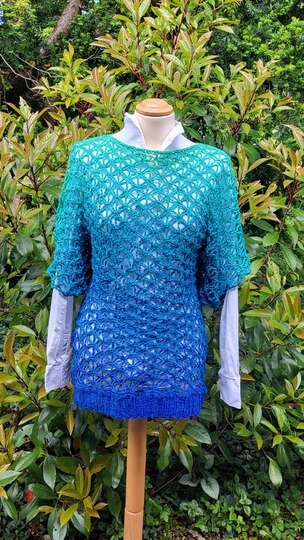 Shirt Velran Lochmustershirt Netzshirt Sommerliches Shirt häkeln Top