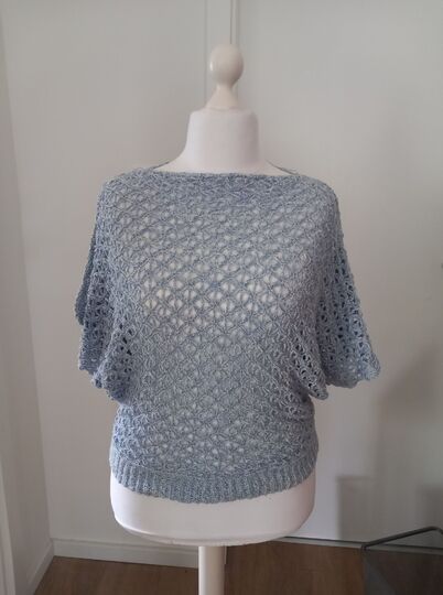 Shirt Velran Lochmustershirt Netzshirt Sommerliches Shirt häkeln Top