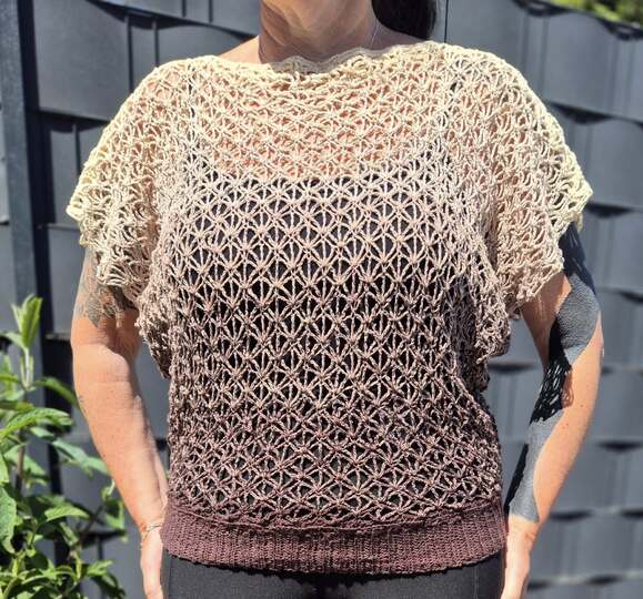 Shirt Velran Lochmustershirt Netzshirt Sommerliches Shirt häkeln Top