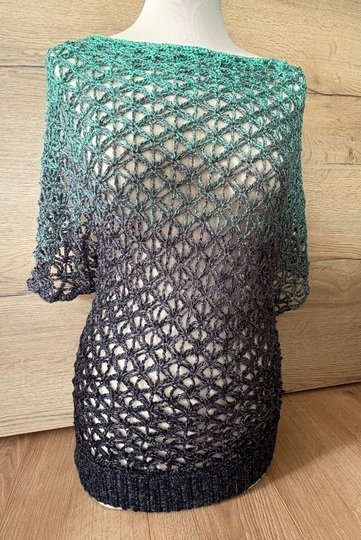 Shirt Velran Lochmustershirt Netzshirt Sommerliches Shirt häkeln Top