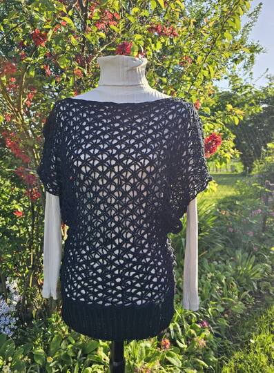 Shirt Velran Lochmustershirt Netzshirt Sommerliches Shirt häkeln Top