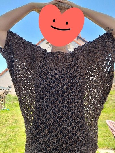 Shirt Velran Lochmustershirt Netzshirt Sommerliches Shirt häkeln Top