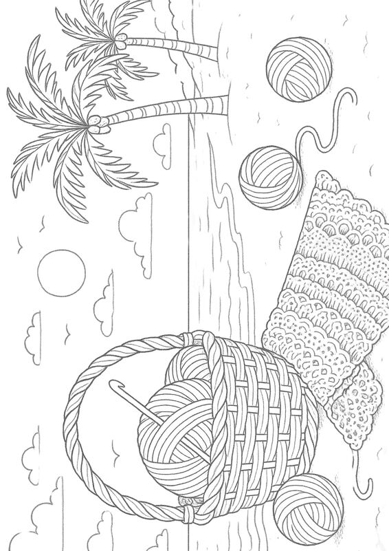 Ausmal-Auszeit - 1/25 - die Wolle und das Meer