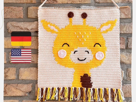 Wall Hanging Giraffe - Crochet pattern | German & English