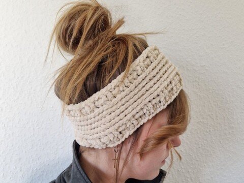 257 Häkelanleitung Stirnband Kuschelteilchen Kirsten