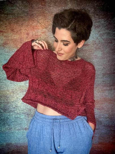 Häkelanleitung Cropshirt "FRÜHLINGSFUNKELN"