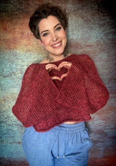 Häkelanleitung Cropshirt "FRÜHLINGSFUNKELN"