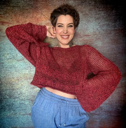 Häkelanleitung Cropshirt "FRÜHLINGSFUNKELN"