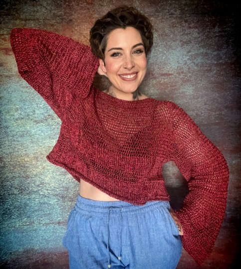 Häkelanleitung Cropshirt "FRÜHLINGSFUNKELN"