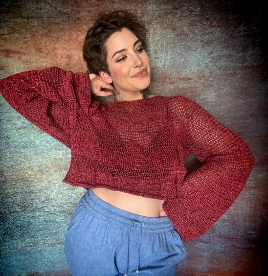 Häkelanleitung Cropshirt "FRÜHLINGSFUNKELN"