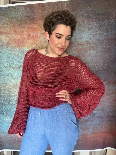 Häkelanleitung Cropshirt "FRÜHLINGSFUNKELN"