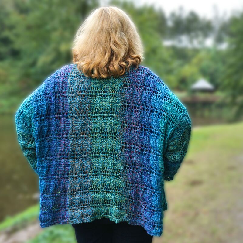 Wellentraum, lacy weater sizes 40 - 58, M - 4XL, knitted sideways - Image 7