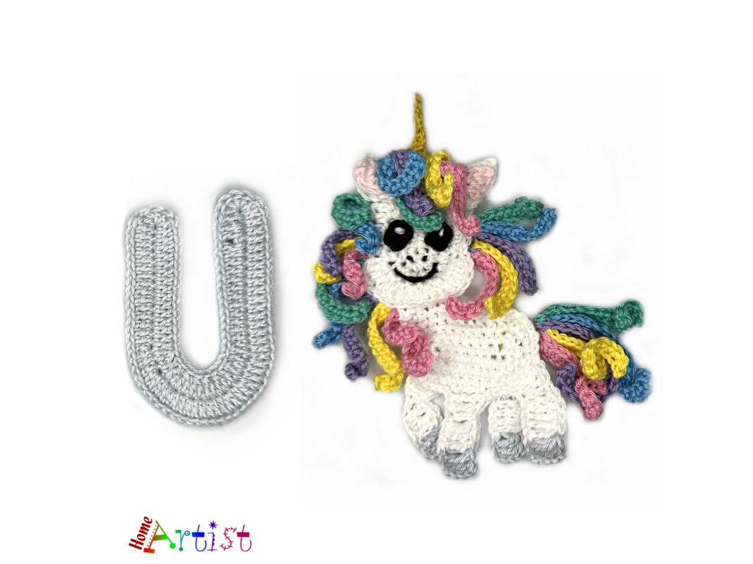 Crochet Animal Alphabet U Unicorn