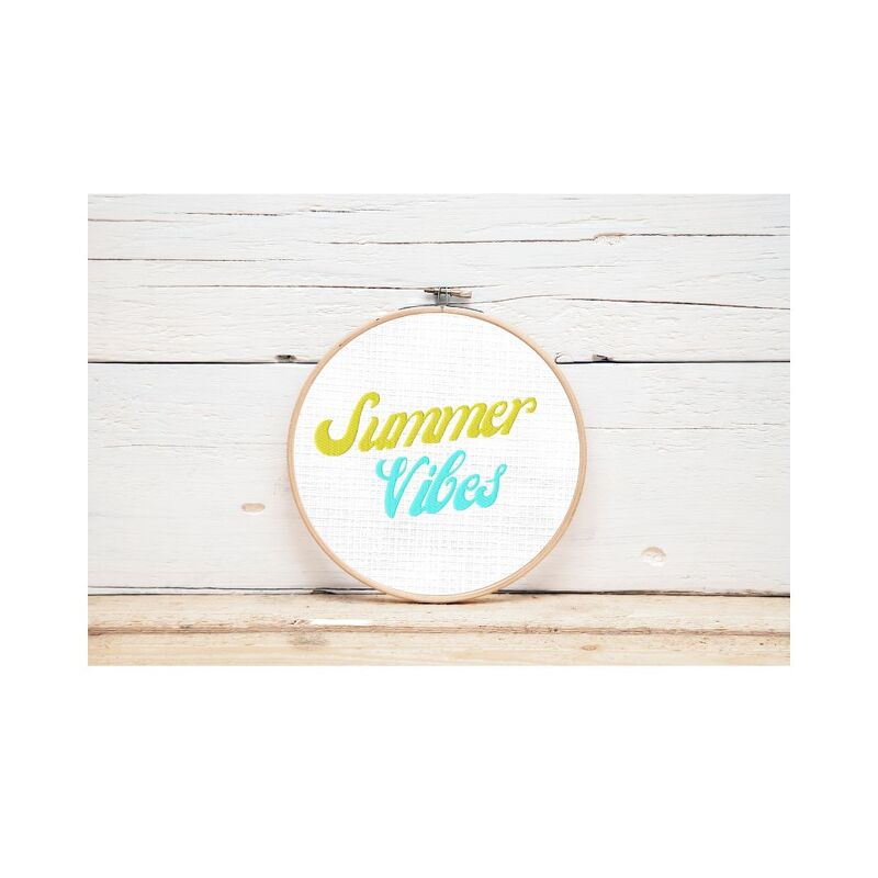 Stickdatei Summer Vibes 1 10x10 13x18 Applikation Sommer Schrift sticken So - Bild 4