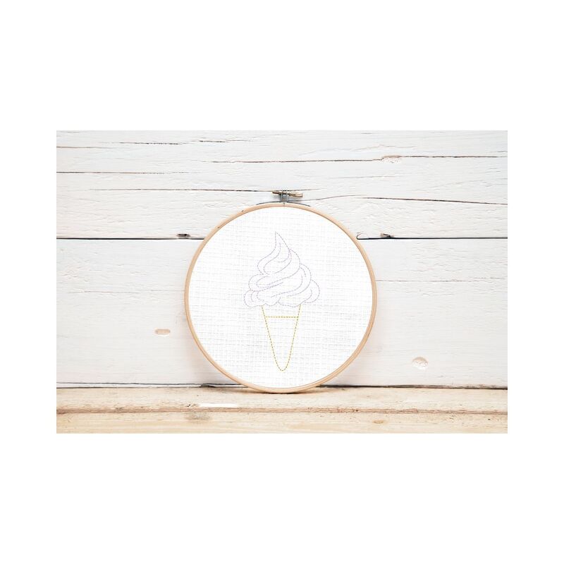 Stickdatei Softeis Redwork 10x10 13x18 Applikation Sommer sticken Sommerzei - Bild 4