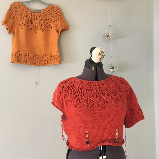 Irideae lace short sleeve sweater