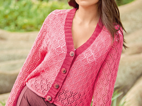 Jacke mit V-Ausschnitt