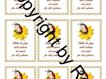 Sorgenwürmchen - Glückswürmchen - Sprüche - Kärtchen - Karte