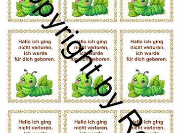 Sorgenwürmchen - Glückswürmchen - Sprüche - Kärtchen - Karte