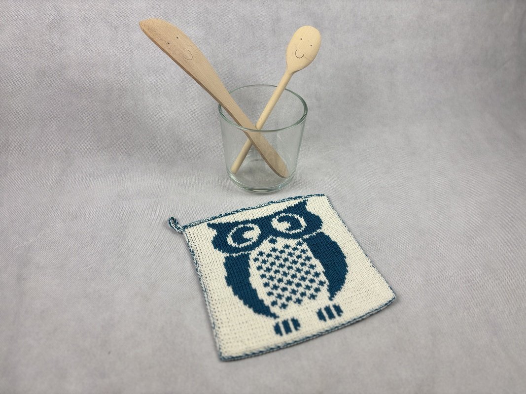 Potholder Owl Eugen – Double Knitting Instructions - Image 4