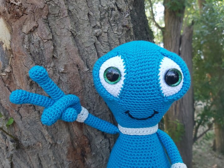 Alien Häkelanleitung