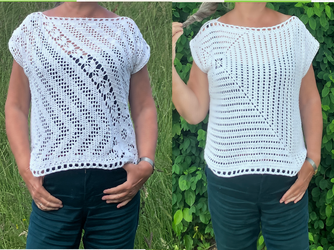 Shirt "Asymmetrie" - Häkelanleitung