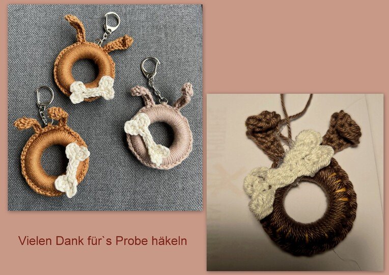 Schlüsselanhänger für Hundefreunde häkeln