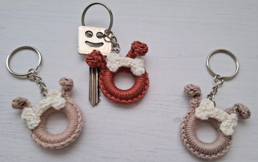 Schlüsselanhänger für Hundefreunde häkeln