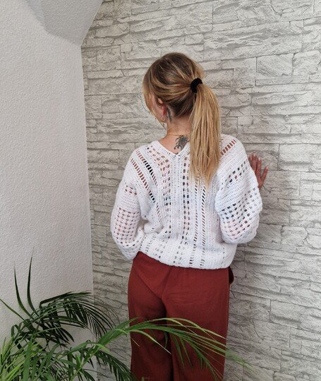 260 Häkelanleitung Pullover Happy Feeling