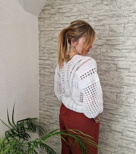 260 Häkelanleitung Pullover Happy Feeling