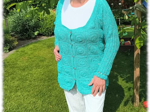 Jacke "Nostalgia" - nostalgische Jacke, Häkelanleitung S-XXXL