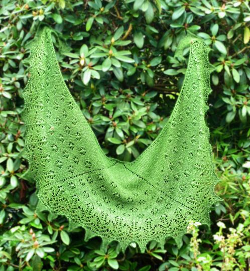 Spring Flowers Shawl, Lace Shawl with Flowers and Nupps