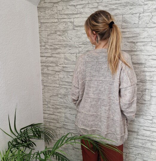 261 Strickanleitung Cardigan Strickjacke Marie Oversize Einheitsgröße 36/44