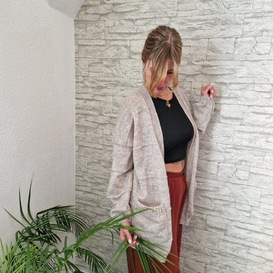 261 Strickanleitung Cardigan Strickjacke Marie Oversize Einheitsgröße 36/44