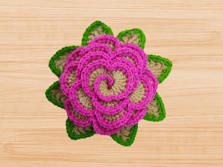 Crochet 3D Multilayers Flower Pattern