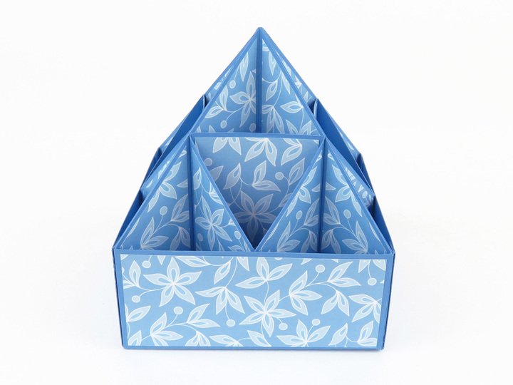 Stiftehalter mit 16 Fächern – Bastelanleitung und Vorlagen