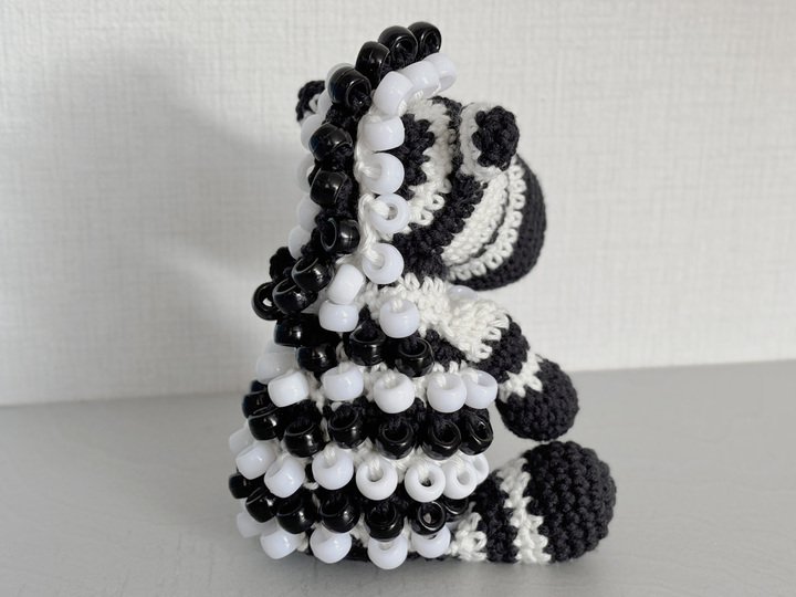 Amigurumi Zebra mit Perlen, Fidget Spielzeug, Tiere häkeln