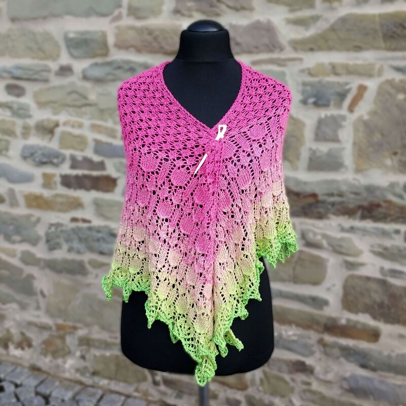 Tulip Garden, Lace Shawl with Flowers, PDF knitting pattern - Image 8