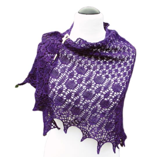 Tulpengarten, Lochmustertuch mit Blumen, PDF Strickanleitung