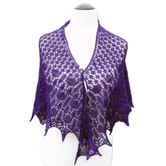 Tulpengarten, Lochmustertuch mit Blumen, PDF Strickanleitung