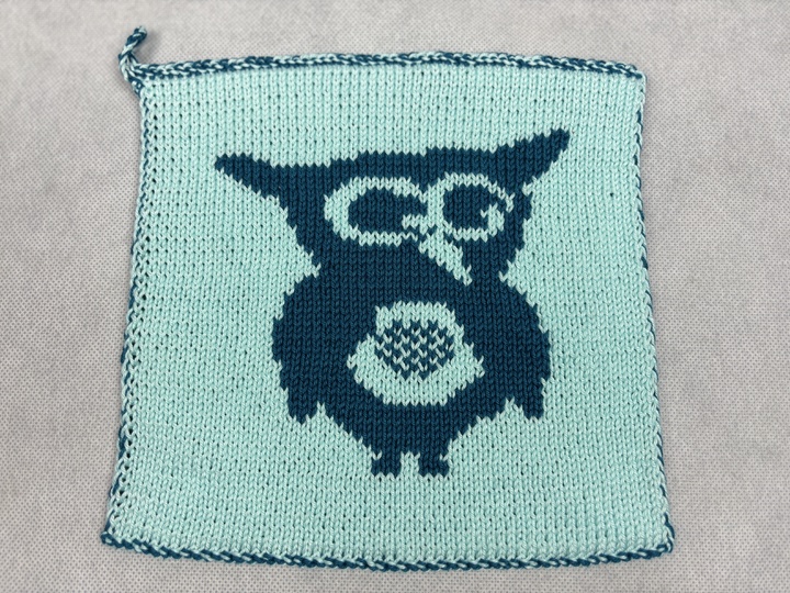 Potholder Owl Eugenia – Double Knitting Instructions