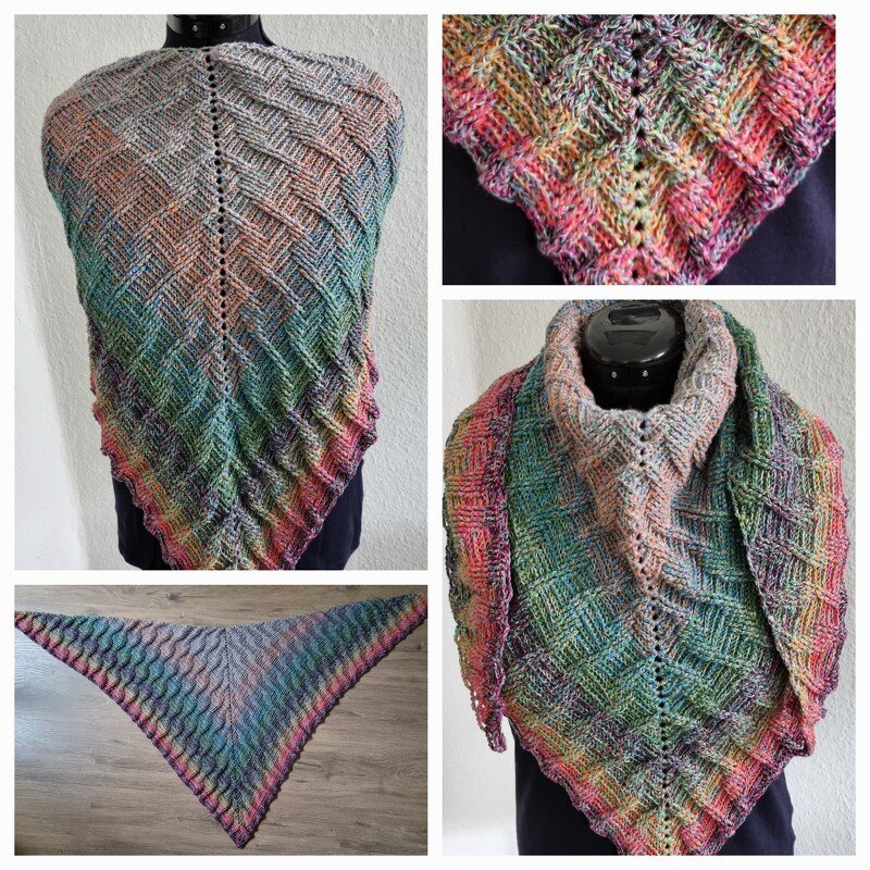 Häkelanleitung klassisches Dreieckstuch "swing" - 2 Varianten - Bild 2