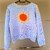 Pullover mit Sonnenmotiv Größe 36 bis 42 , Strickanleitung
