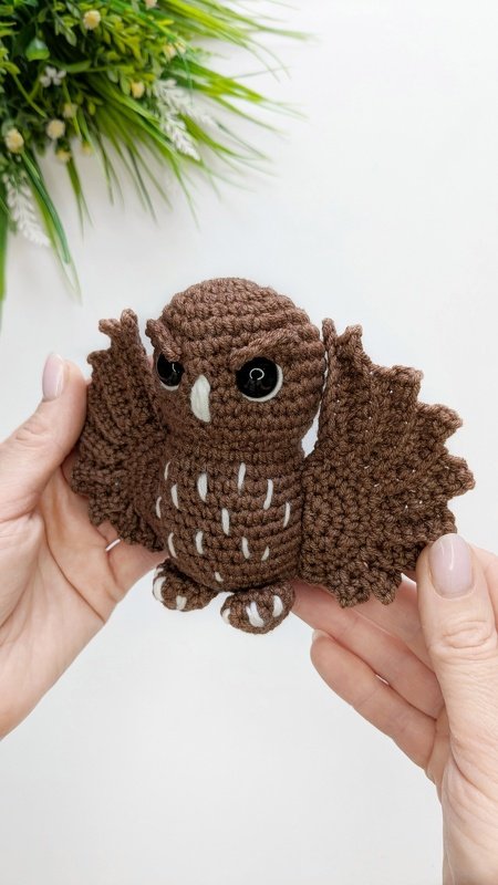 Crochet Owl Pattern, amigurumi bird pattern, crochet plushie - Image 3
