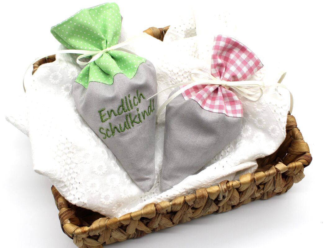 ITH Stickdatei zweifarbig Schultüte Zuckertüte aus Stoff Blankodatei