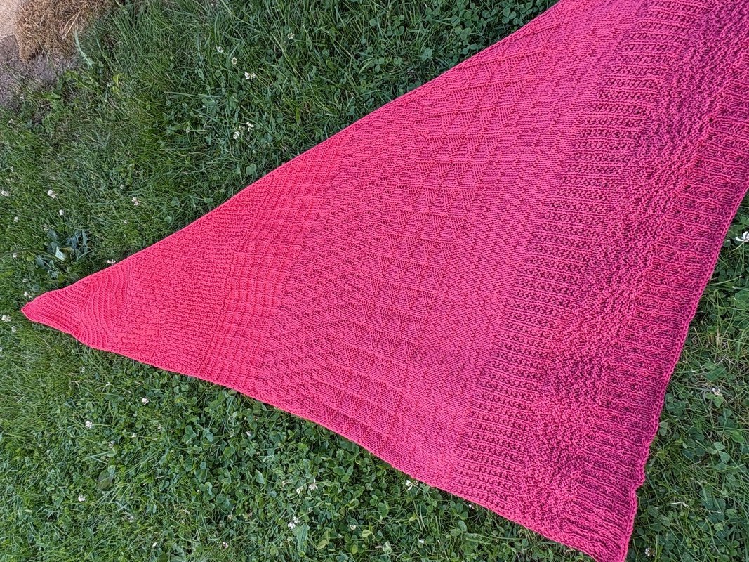 Stricktuch Aedelas - asymmetrisches Tuch im Mustermix - Mustermixtuch - Bild 14