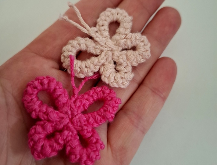 Kleine Deko Schmetterlinge häkeln