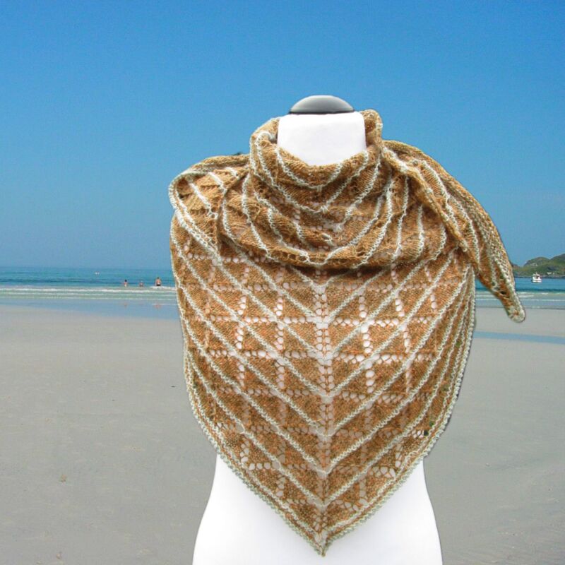 Beach Walk, airy summer shawl, knitting pattern - Image 6