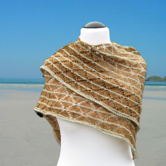 Strandspaziergang, luftiges Sommertuch, Strickanleitung