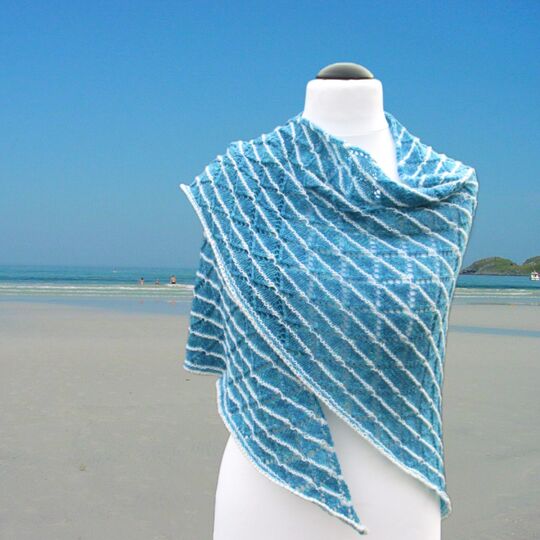 Strandspaziergang, luftiges Sommertuch, Strickanleitung